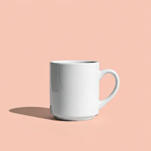 Taza blanca de cerámica
