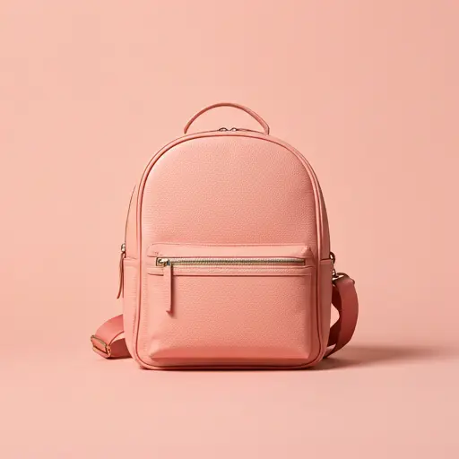 Mochila rosa representando artículos promocionales