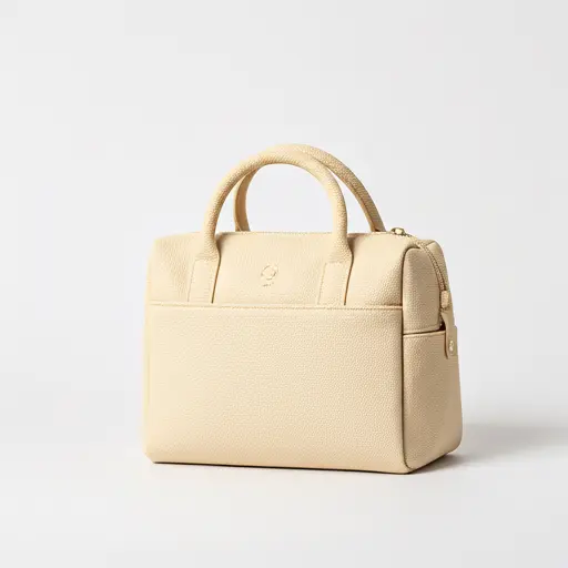 Bolso de mano color crema